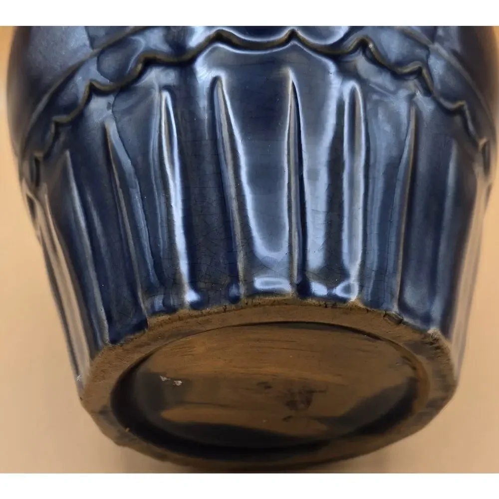 VTG Atmore's Cobalt Bue Stoneware Crock Pre-Loved Condition